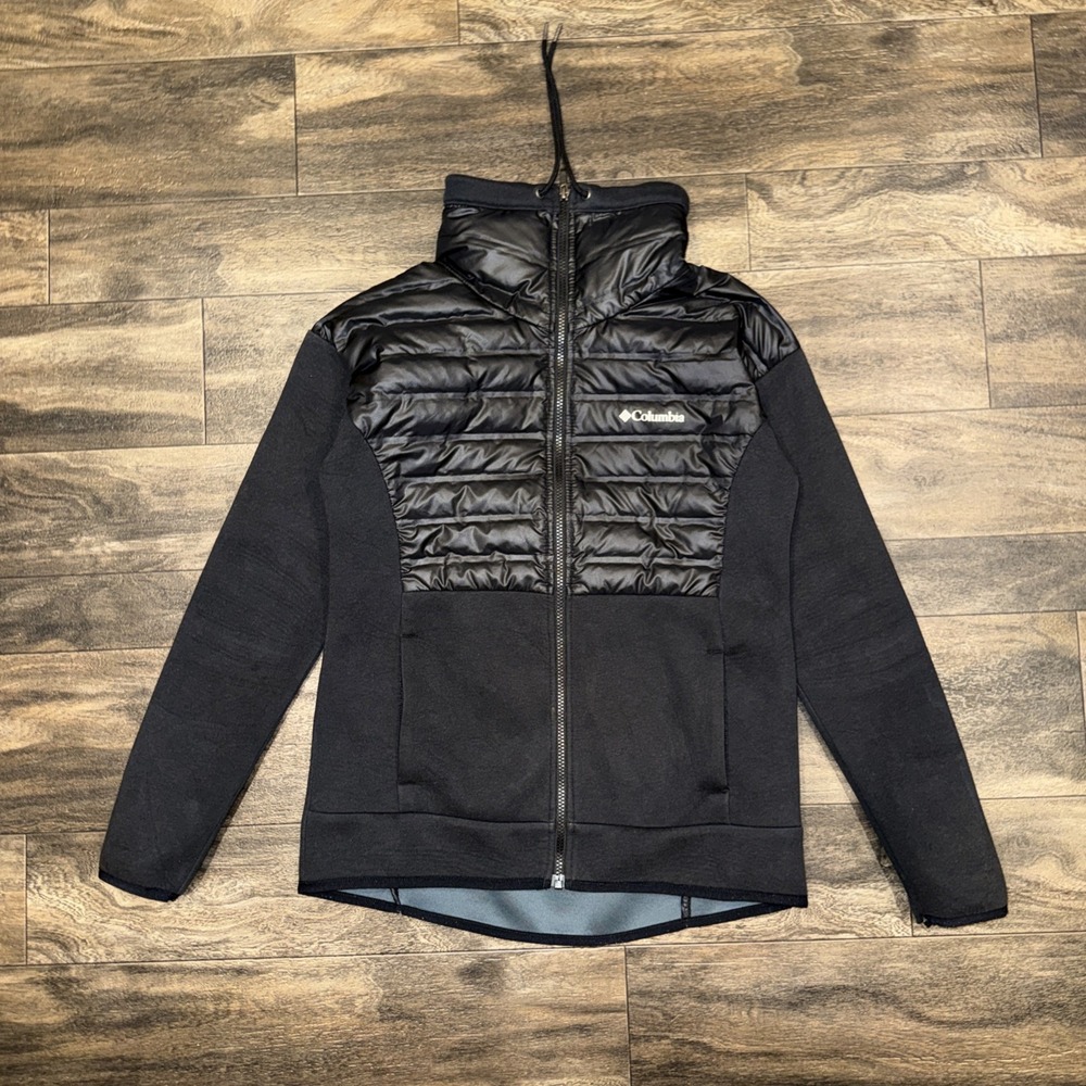 Columbia Peak District Hybrid Jacket Full-Zip Women's Size M Black Outdoor Hike
